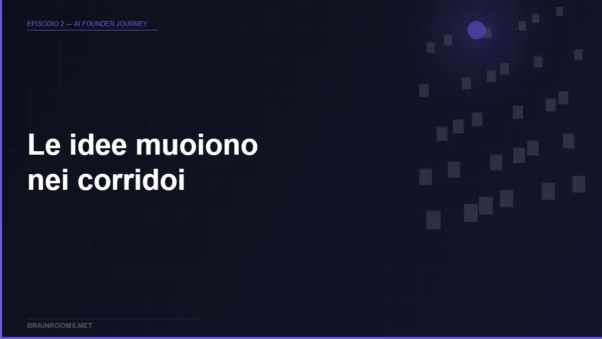 Episodio 2 — Le idee muoiono nei corridoi. L'ho visto fare per trent'anni.
