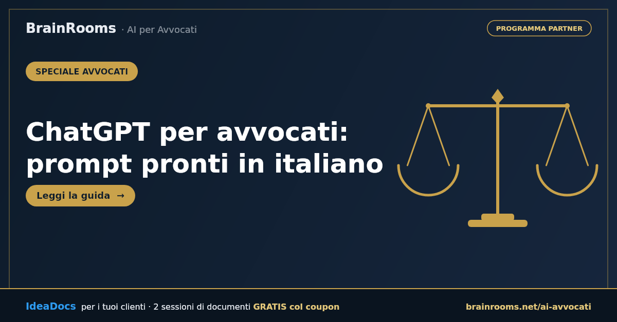 ChatGPT per avvocati: prompt pronti in italiano